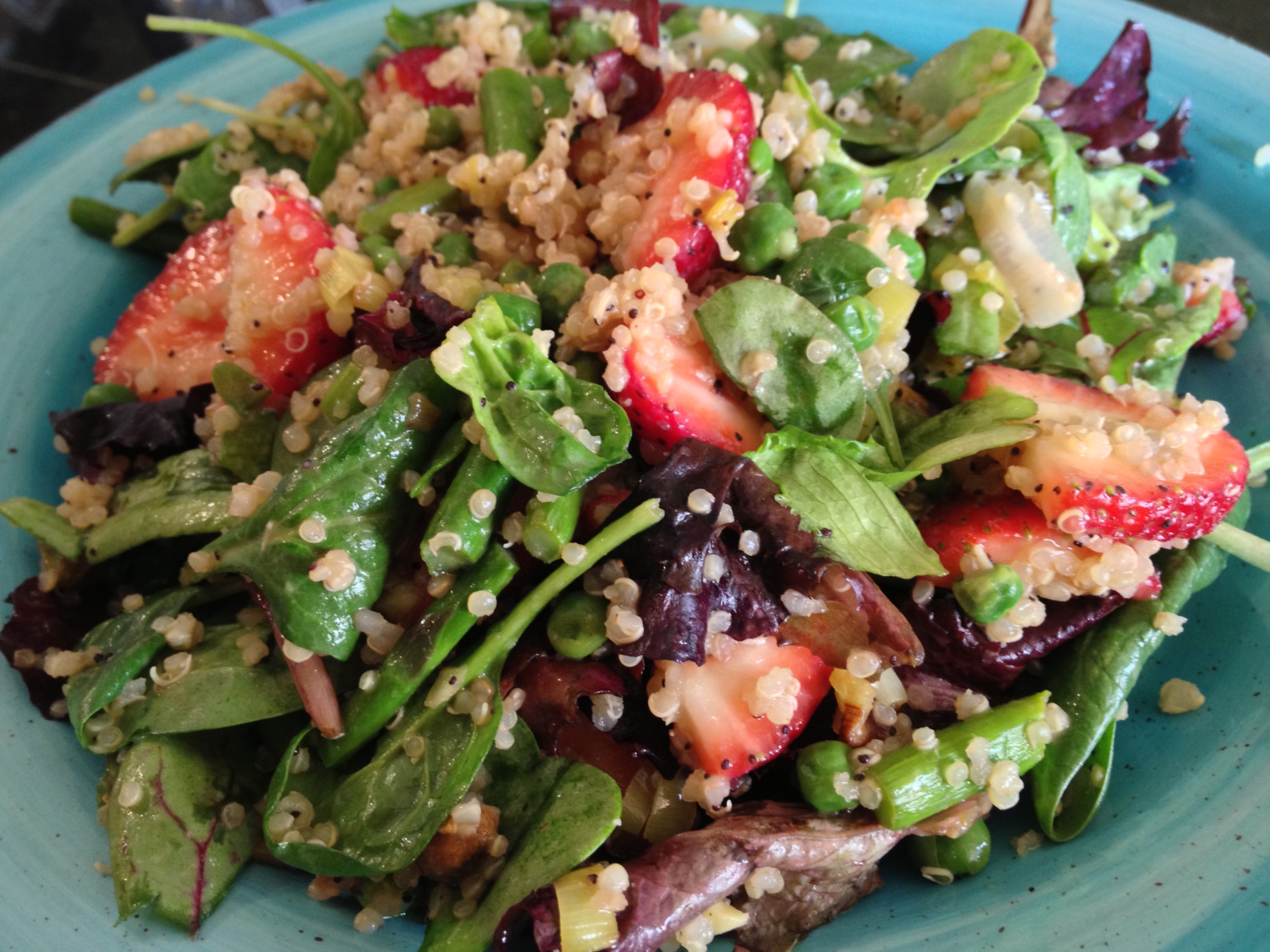 Spring Strawberry & Asparagus Salad w/ Poppyseed Dressing so fresh n