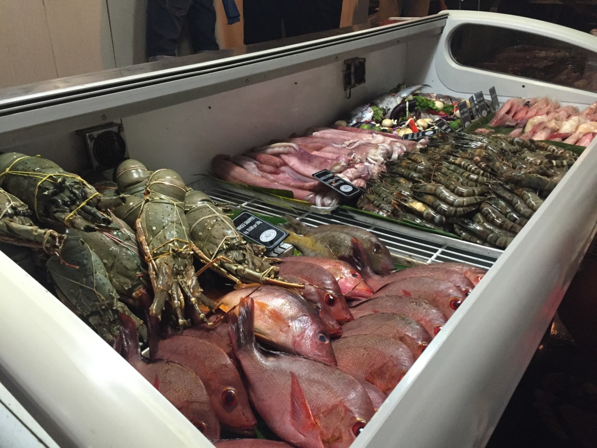 Fresh seafood catches of the day