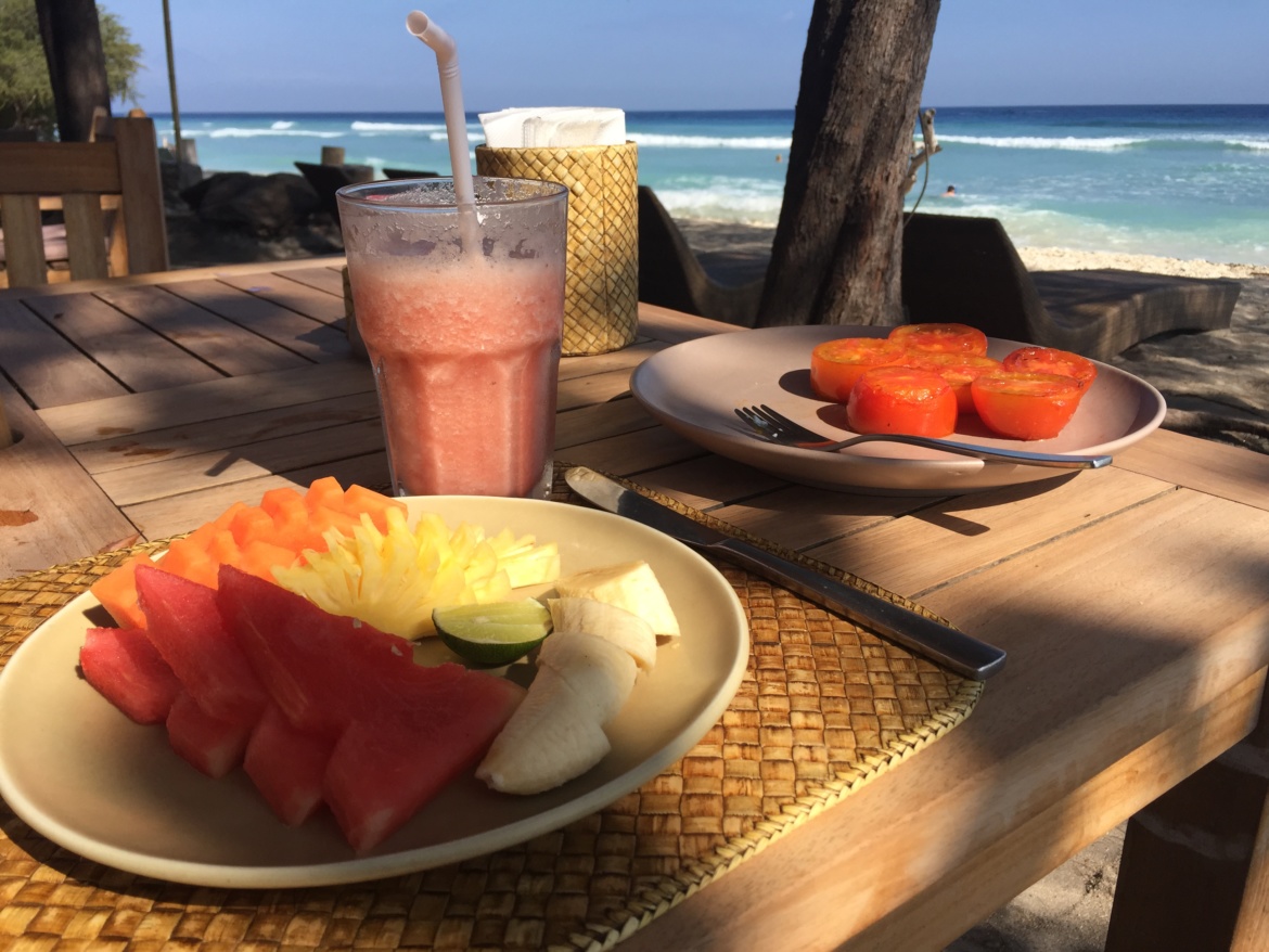 Fruit Breakfast on the Beach