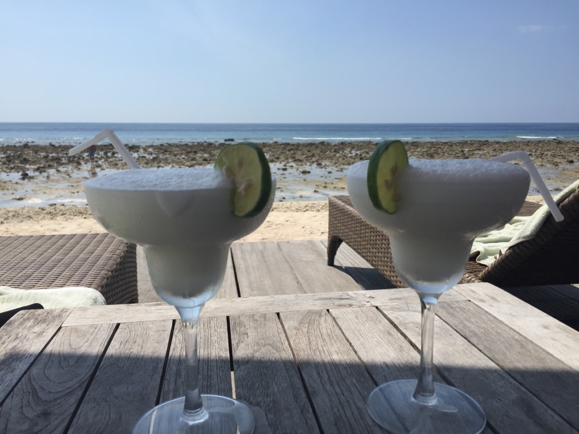 Coconut Margaritas on the beach