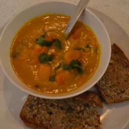 One-pot pumpkin Moroccan chickpea soup