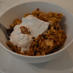 Baked Pumpkin Oatmeal with Coconut Cream