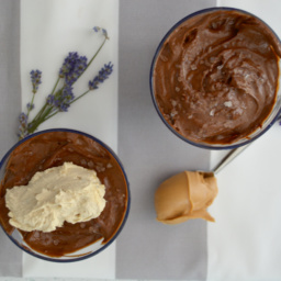 vegan salted chocolate peanut butter mousse