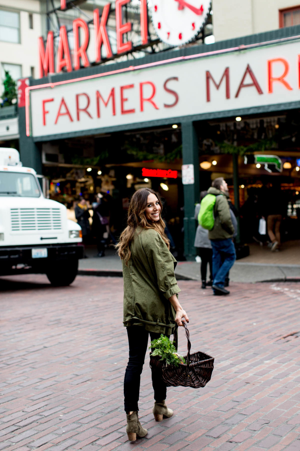 Lauren going to the Farmers Market