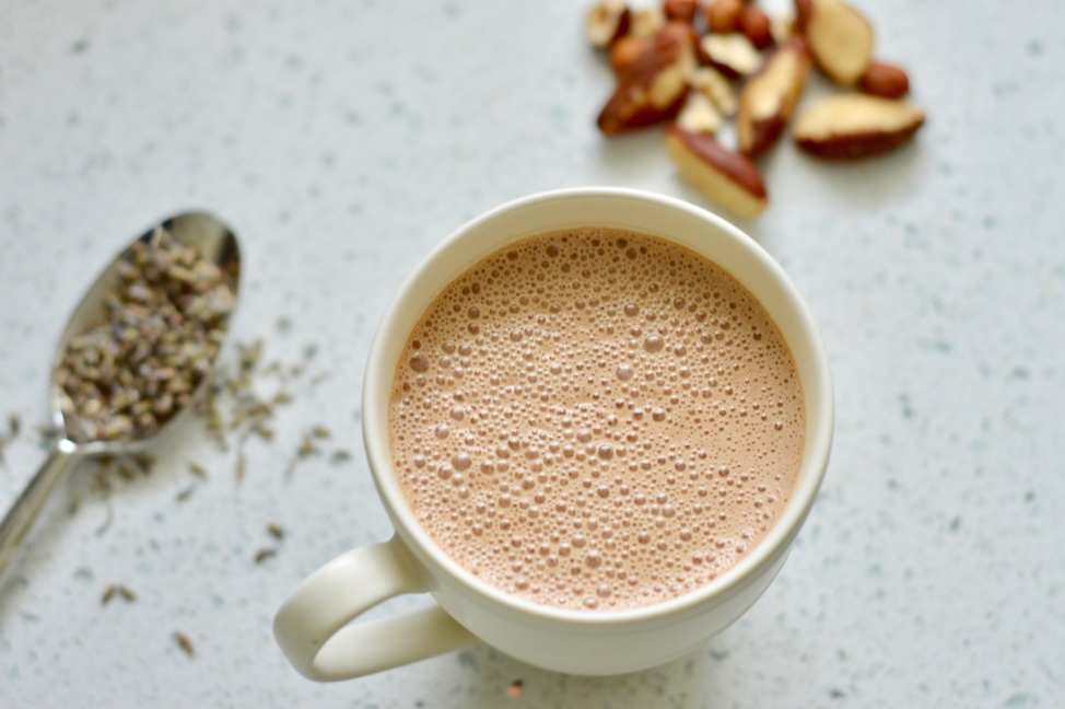 reduce stress + restore balance with this adaptogenic lavender vanilla latte