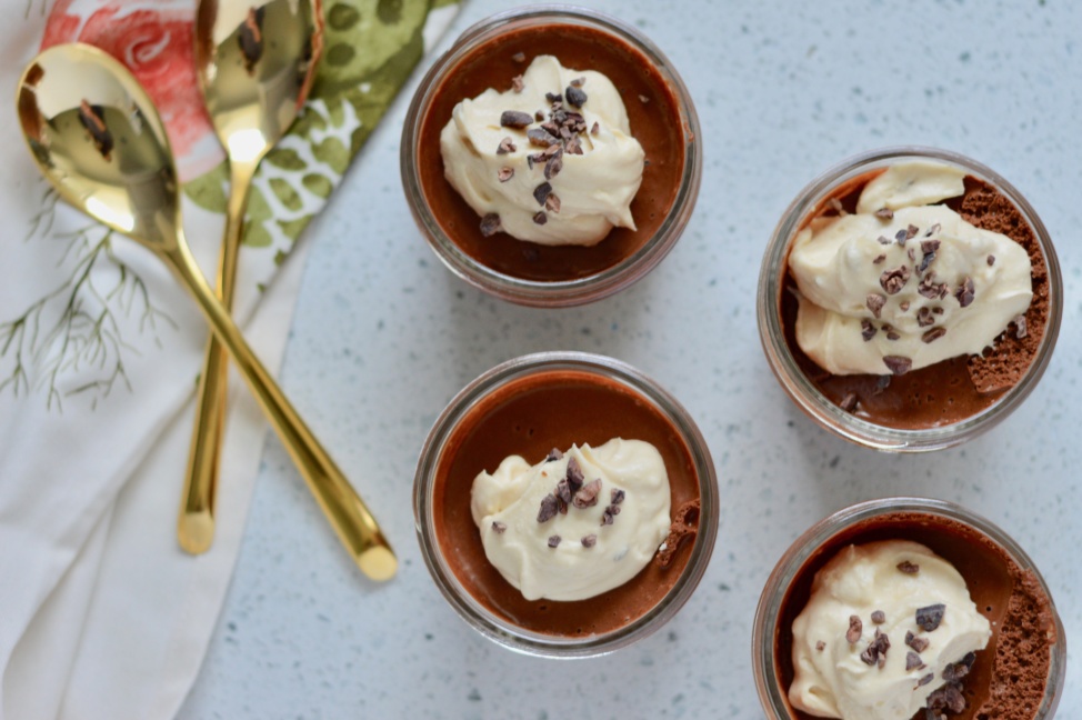 salted dark chocolate pot de creme