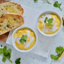 dairy-free spring creamy carrot soup