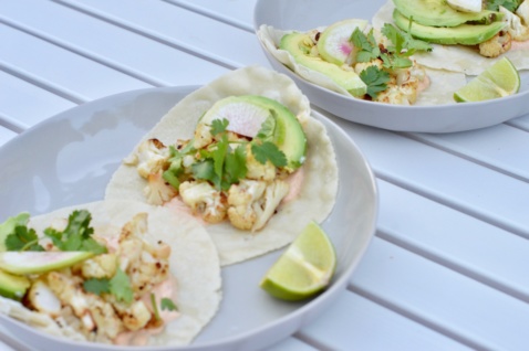 chipotle cauliflower tacos gf/df