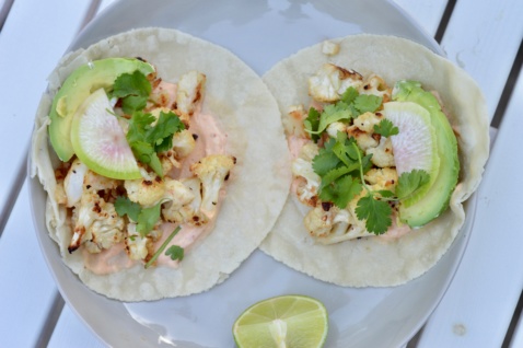 vegan cauliflower tacos