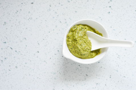 vegan avocado cilantro "crema"