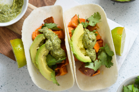 spiced sweet potato tacos