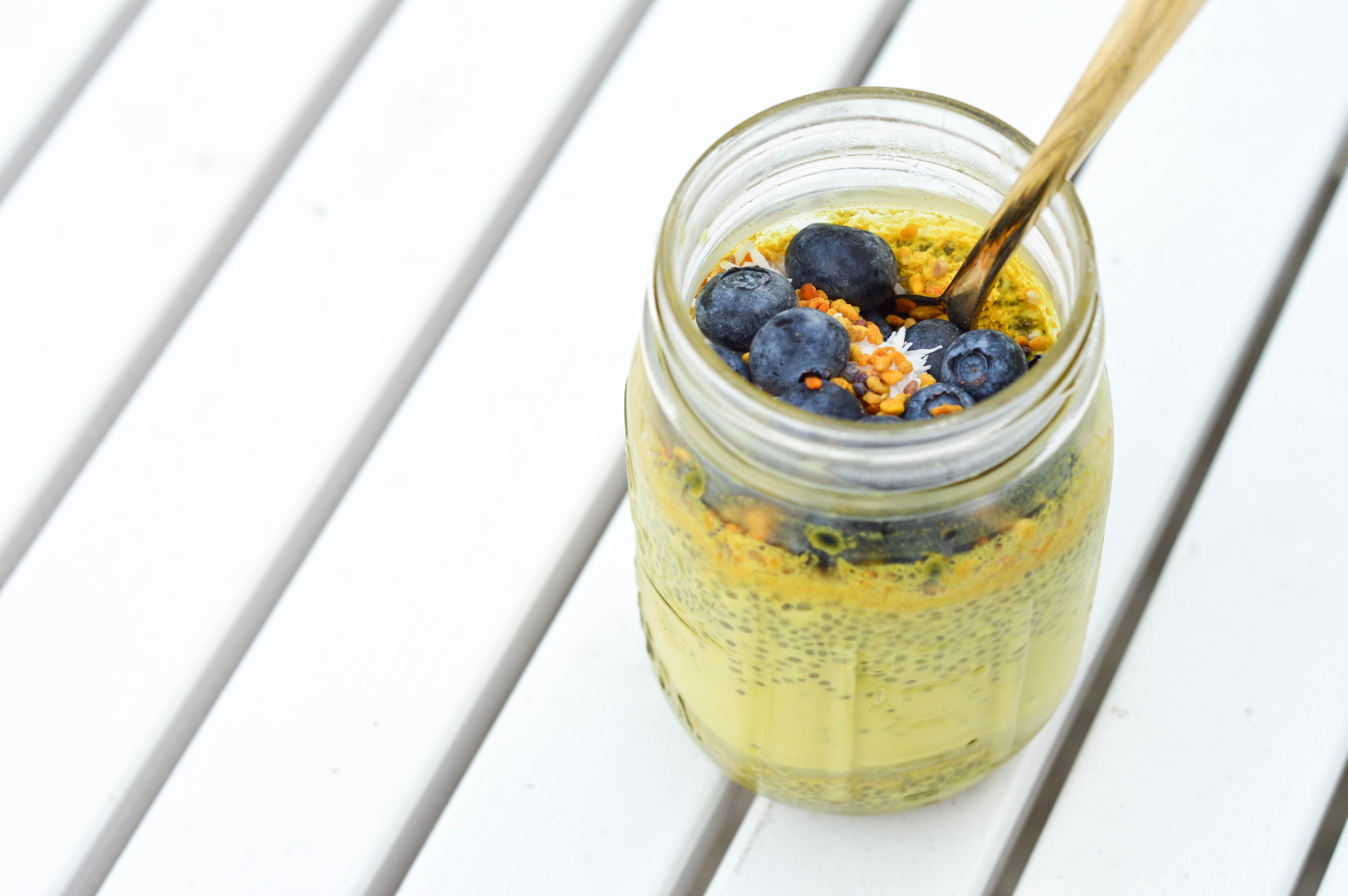 golden milk chia seed pudding