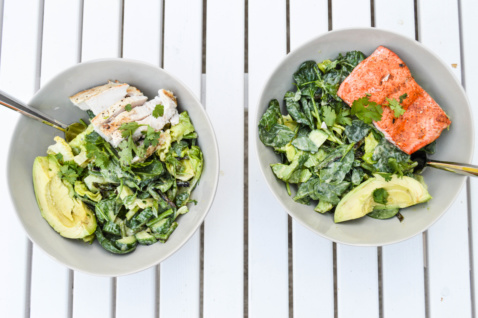 his and hers summer salad bowls