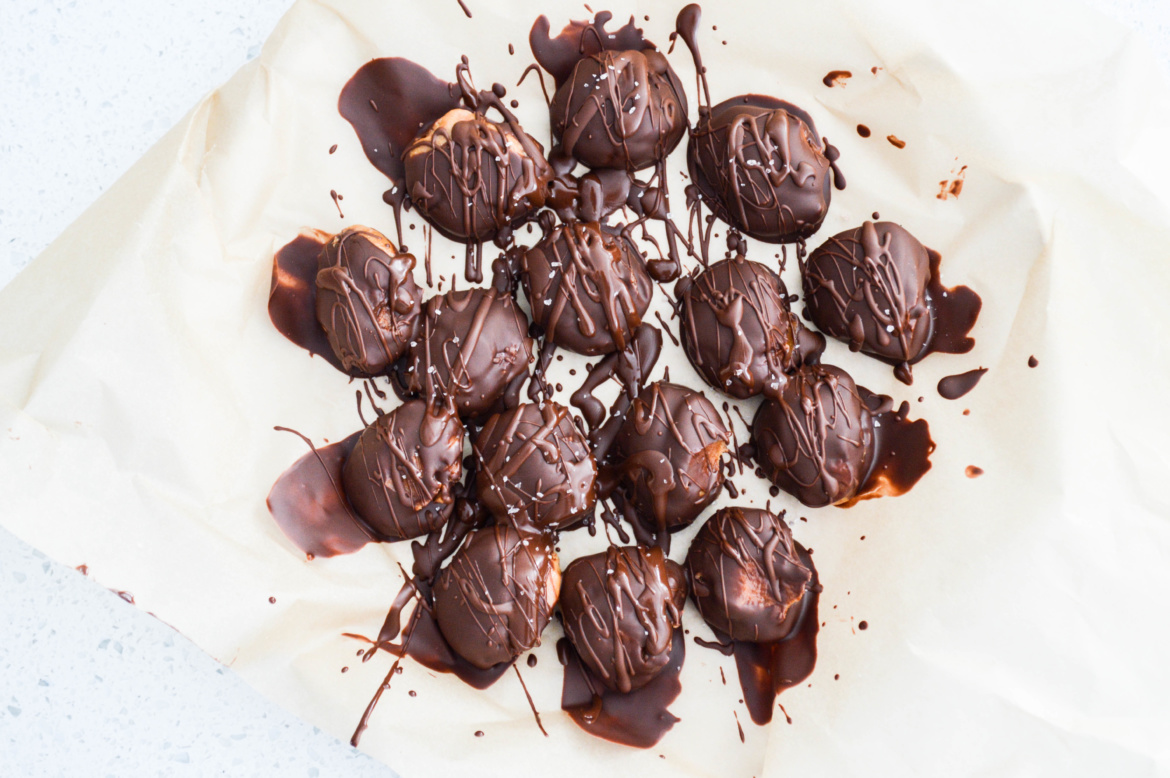 dark chocolate peanut butter balls