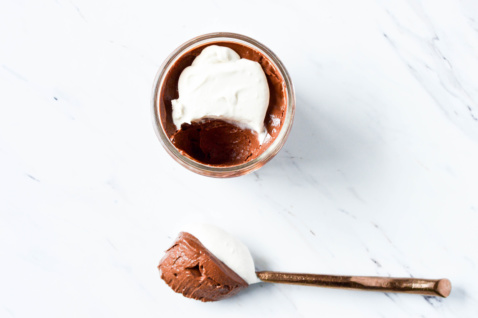 dark chocolate vegan mousse
