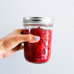 strawberry rhubarb chiaseed jam