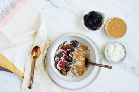 chia seed pudding bowl