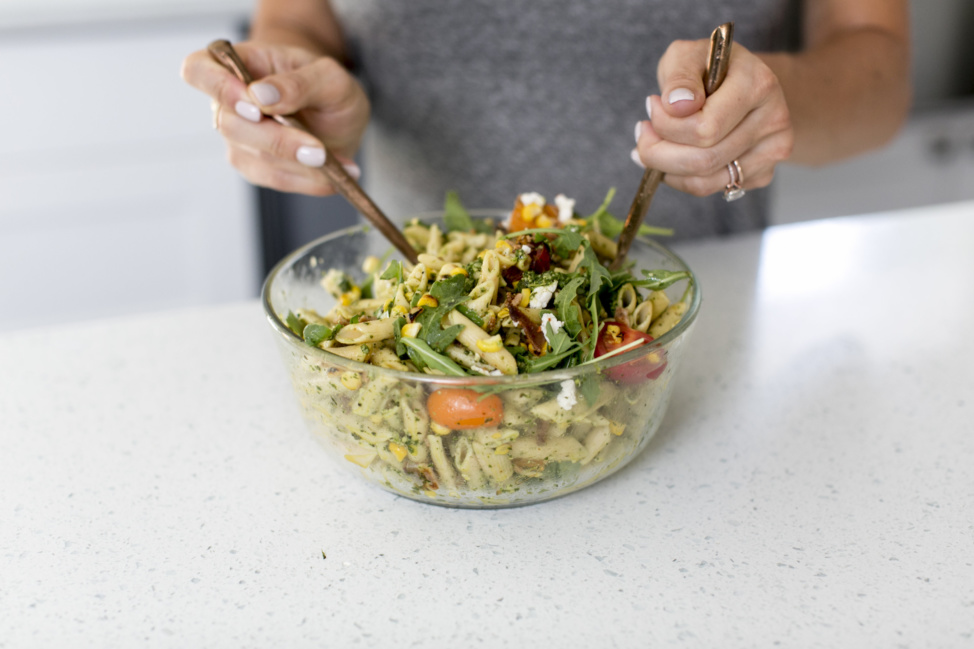 grain-free pesto pasta salad