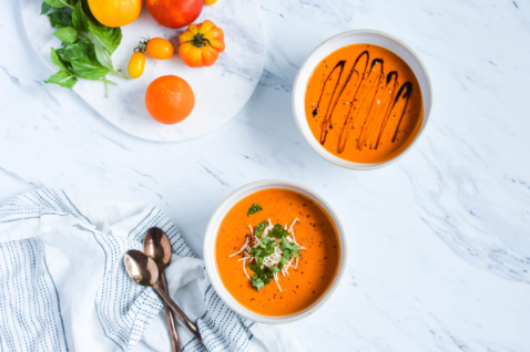 creamy tomato basil bisque