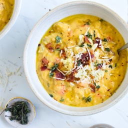 keto cauliflower bacon chowder