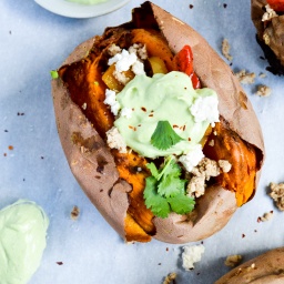 healthy loaded sweet potato