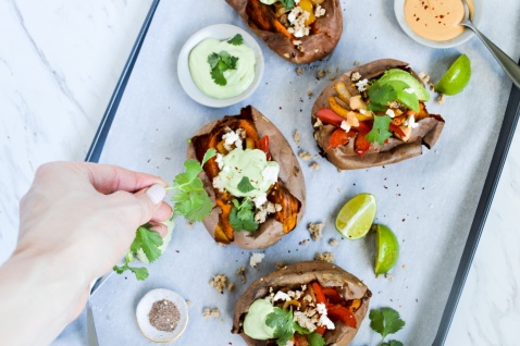 paleo stuffed sweet potatoes