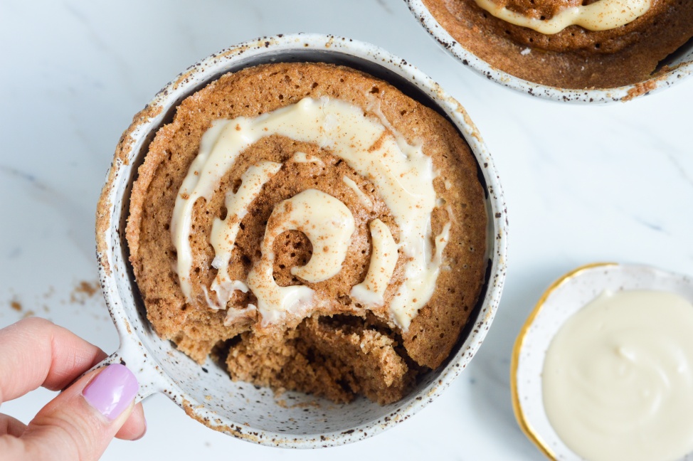 cbd cinnamon roll mug cake
