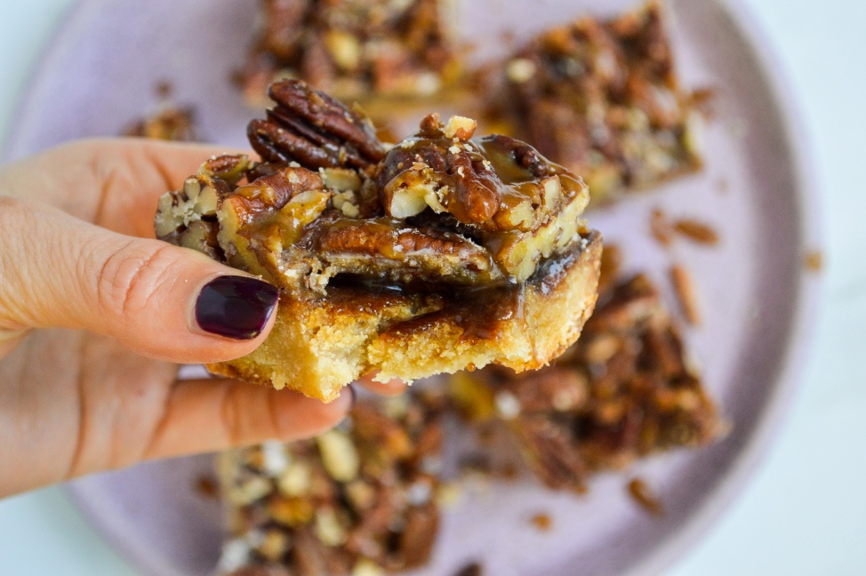 paleo pecan pie bars