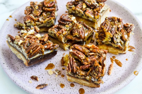 healthy pecan pie bars