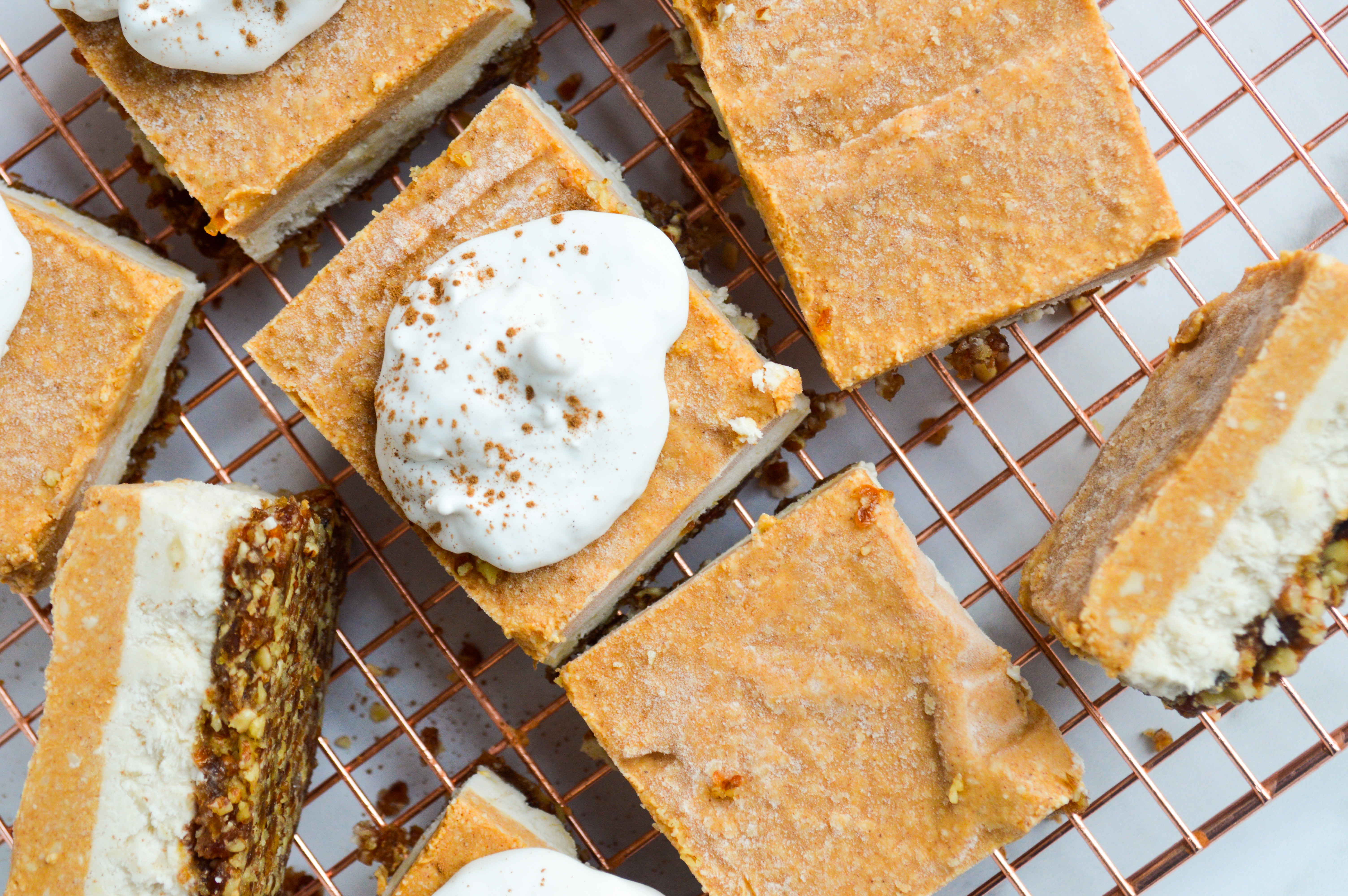 vegan sweet potato cheesecake bars
