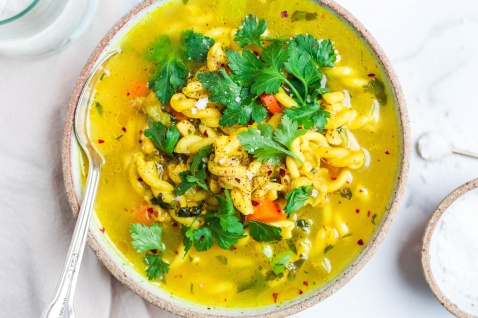 Immunity-Boosting Chicken Chickpea Noodle Soup » So Fresh N So Green