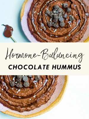 healthy chocolate hummus hormone balancing chocolate hummus