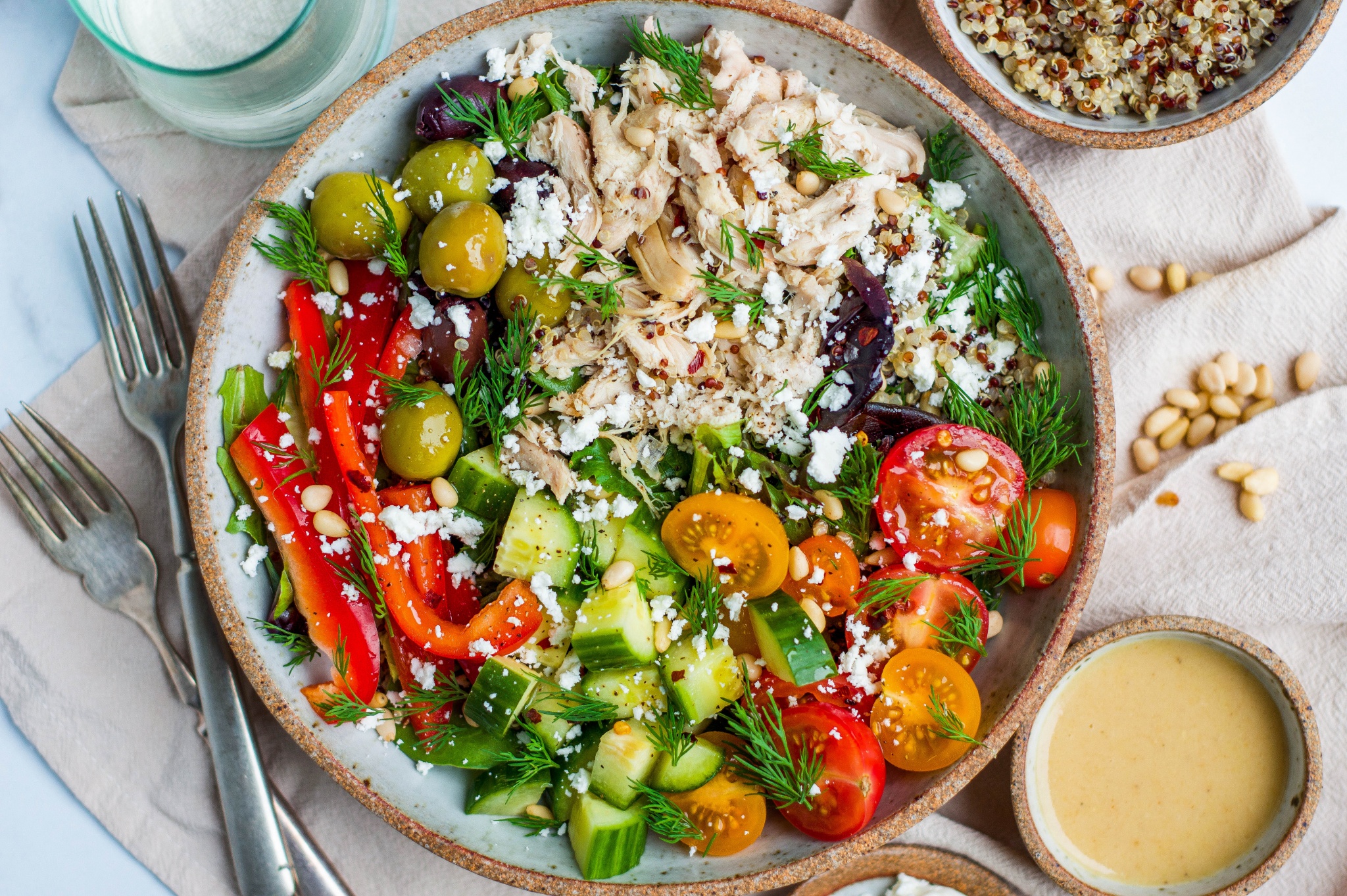 Greek Chicken Quinoa Salad Bowls » So Fresh N So Green