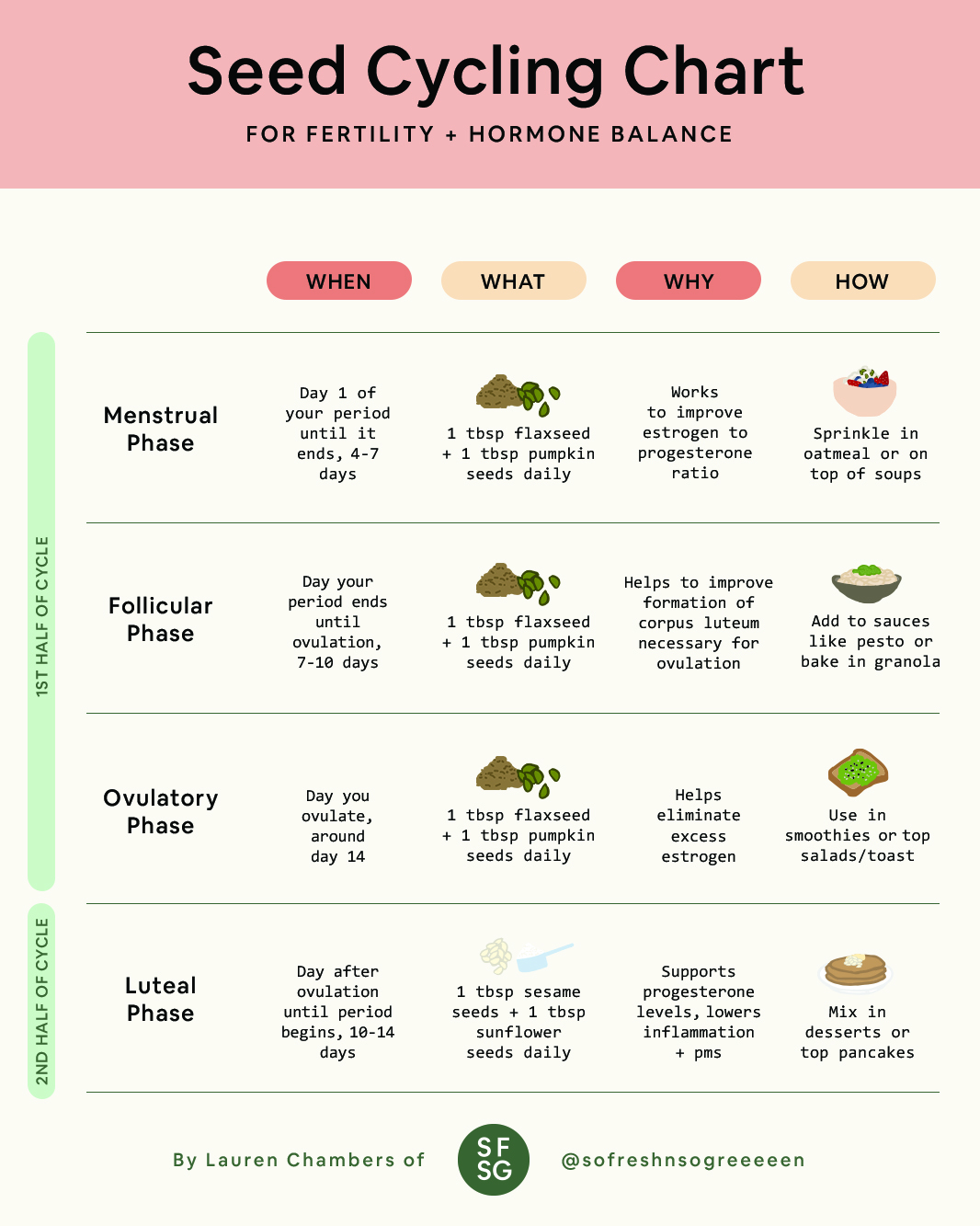 Cycle Syncing Food Chart Boost Energy And Hormonal Balance With The Ultimate Guide V24x