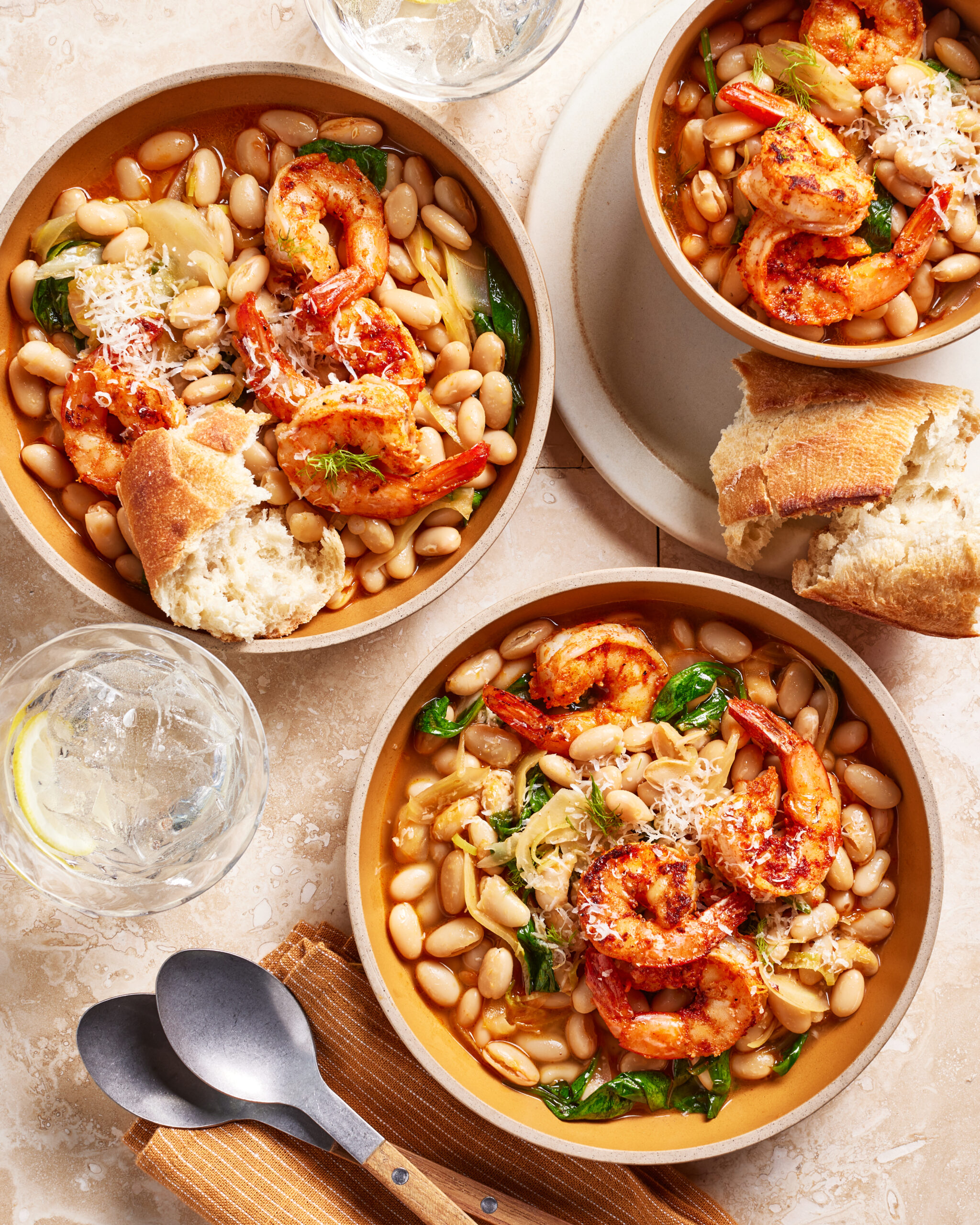 lemony shrimp and white bean stew