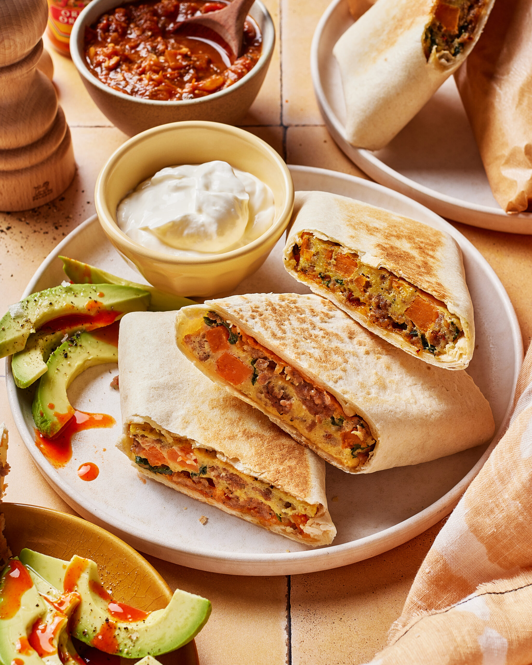 high protein breakfast burritos