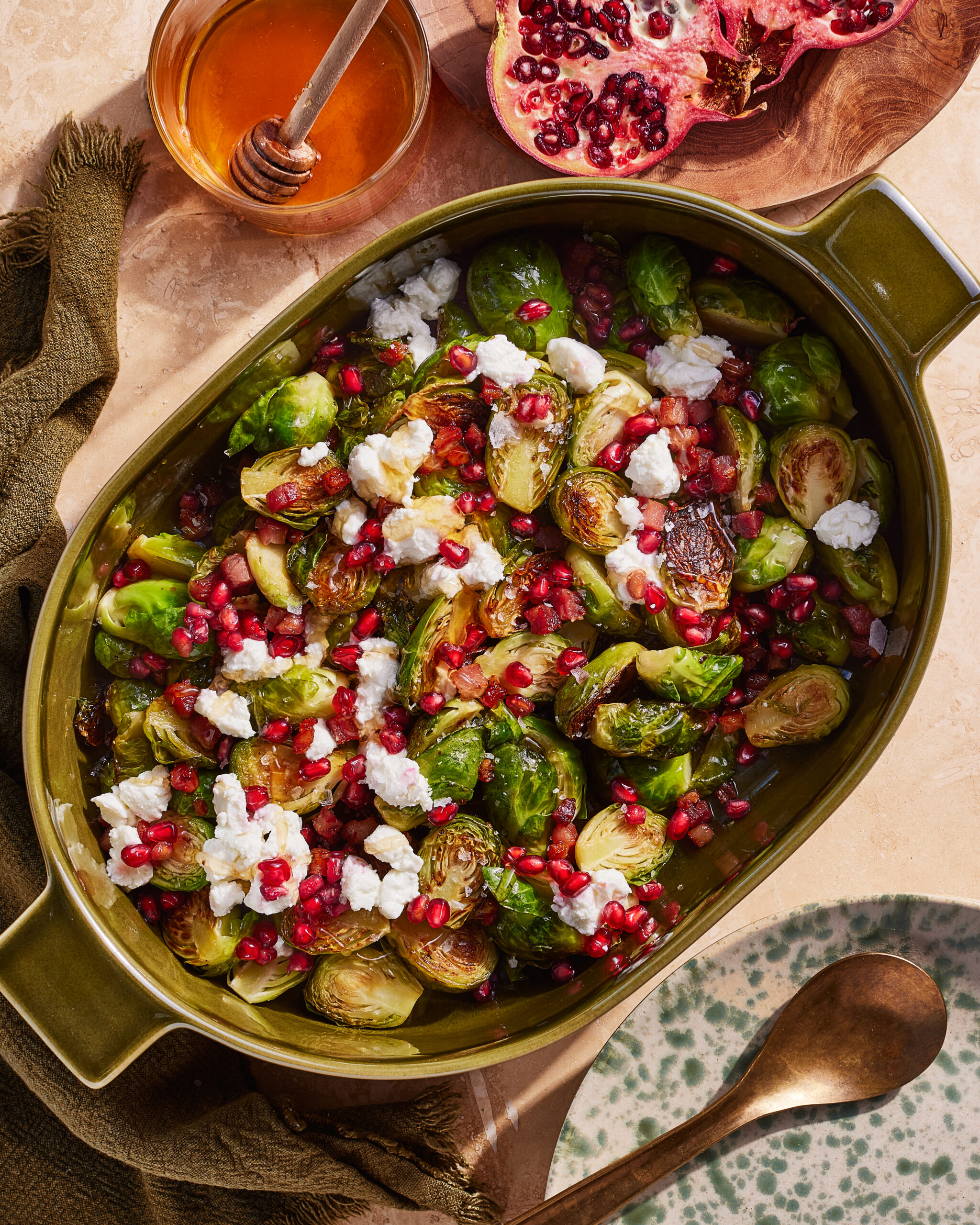 hot honey brussels sprouts