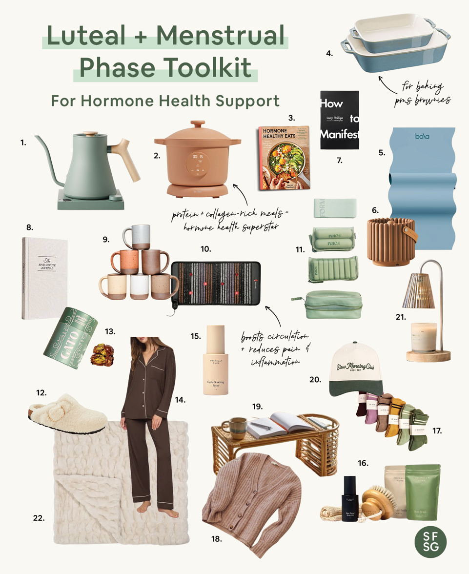 luteal + menstrual phase gift guide